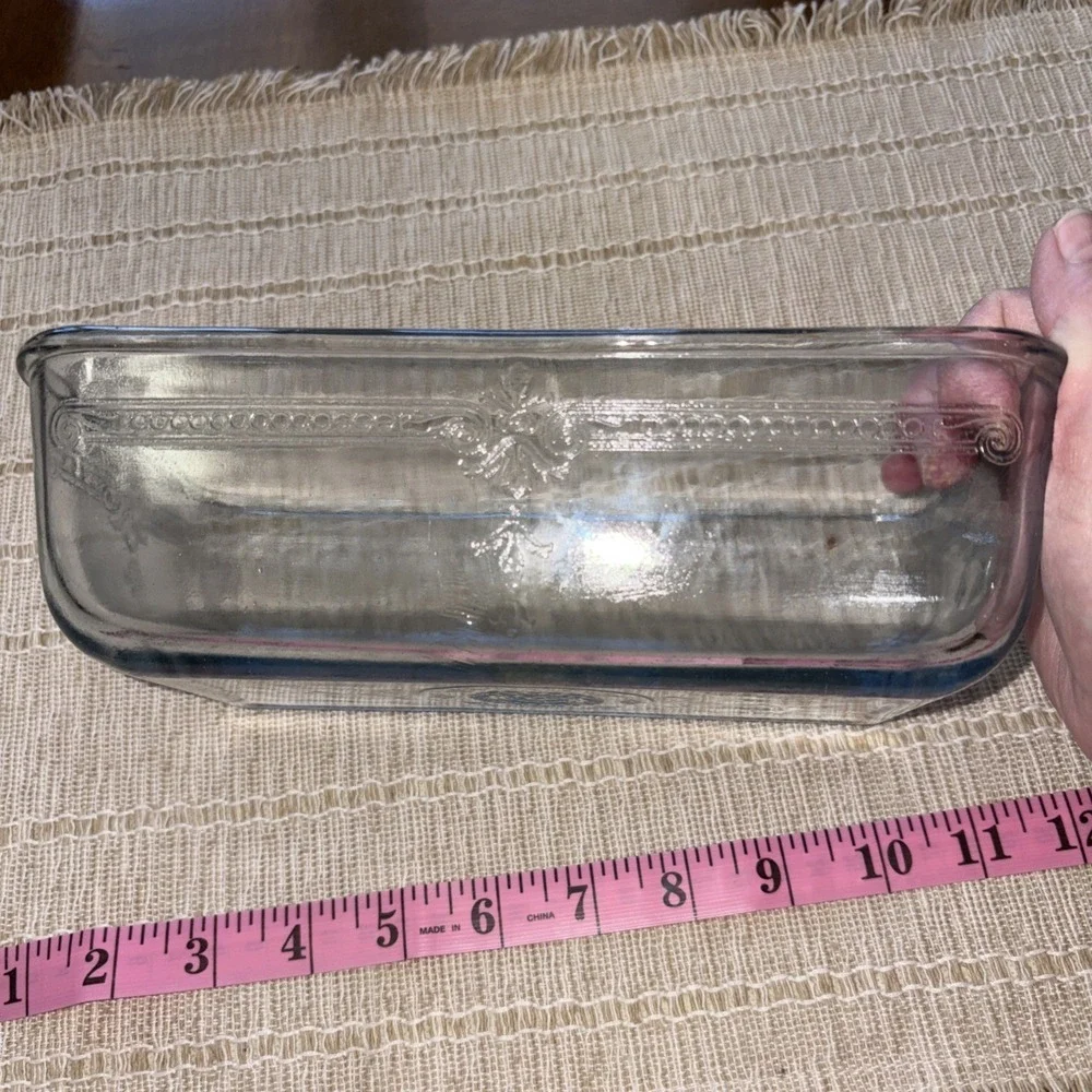 FIRE KING Sapphire Blue Philbe Refrigerator Box Loaf‎ Pan Dish